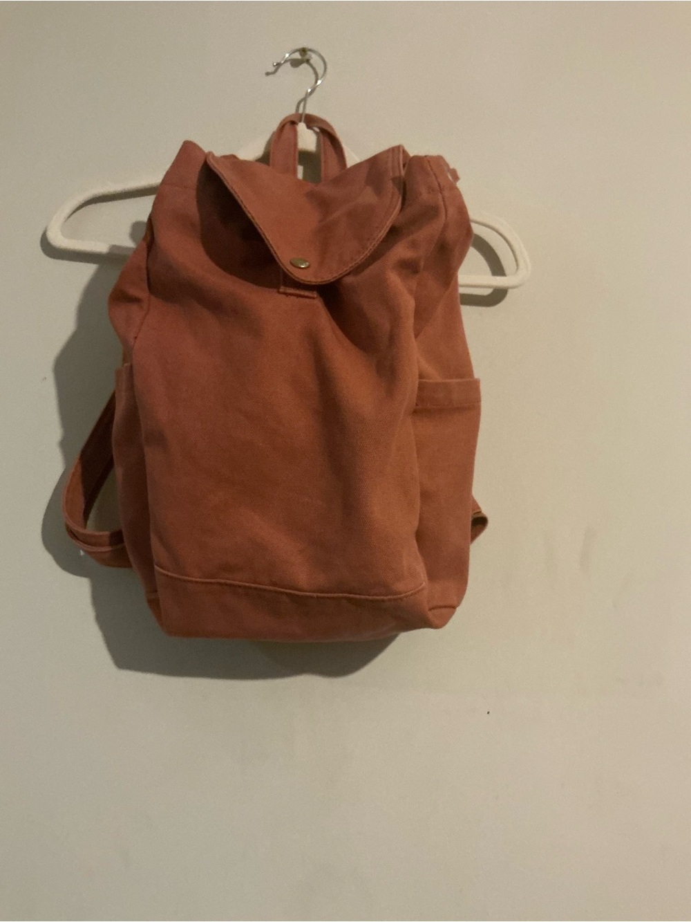 BAGGU Canvas Backpack in Rust Orange